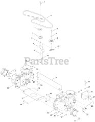 Toro 74661 (ZS 5000) - Toro 50" TimeCutter Zero-Turn Mower (SN: 400000000 - 400899999) Transaxle Drive and Rear Wheel Assembly