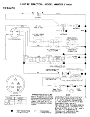 Electrolux/AYP X 1442 A - Electrolux/AYP Lawn Tractor (1993) SCHEMATIC