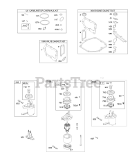 Briggs & Stratton 124T02-1028-B1 - Briggs & Stratton Vertical Engine Engine, Valve, &amp; Carburetor KIts, Rewind Starter