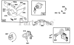 Briggs & Stratton 402445-1208-01 - Briggs & Stratton Horizontal Engine Panel Kits, Electrical Parts