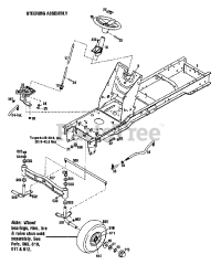 Troy-Bilt 13083 - Troy-Bilt Garden Tractor, Gear Drive (SN: 130830100101 & Above) STEERING ASSEMBLY