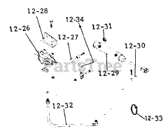 Toro 1-0465 - Toro Lawn Tractor, 12hp (1973) Parts List For 12.000 Hydraulic System (plate 12.2)