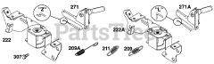 Briggs & Stratton 290447-0375-01 - Briggs & Stratton Horizontal Engine Controls