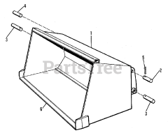 Simplicity 2096100 - Simplicity Model 430 Loader 48" Material Bucket Group (3482I47)