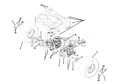 Murray MZ 2142 (17AC2ACS058) - Murray 42" Zero-Turn Mower (2013) Rear Drive &amp; Wheels