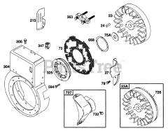 Briggs & Stratton 226432-1006-E2 - Briggs & Stratton Horizontal Engine Blower Hsg, Flywheel,Screens