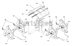 Murray 11052x30B - Murray Cultivator (2000) Tine And Shield Assembly