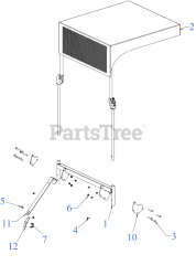 Cub Cadet 19A70068 (19A70068100) - Cub Cadet ZXT Ultima Sun Shade Replacement Parts