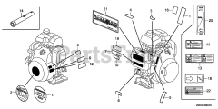 Honda GX100 KRB1/A (GCANM) - Honda Engine, Made in Japan (SN: GCANM-1300001 - GCANM-9999999) LABEL