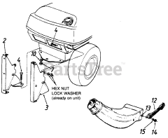 Cub Cadet 326 (190-326-100) - Cub Cadet Bagger Mount Kit (1990) att Rear Bagger Mounting Kit