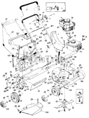 Mastercraft 481-0636 (118-117R054) - Mastercraft Walk-Behind Mower (1988)