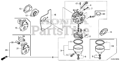 Honda HRR216 K6 VXAA (MZCG) - Honda 21" Walk-Behind Mower, Made in USA (SN: MZCG-8000001 - MZCG-8199999) CARBURETOR
