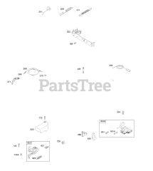 Briggs & Stratton 9S502-0705-B1 - Briggs & Stratton Vertical Engine Brake, Controls, Governor Spring, Ignition