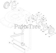 Toro 20332 C - Toro 22" Recycler Walk-Behind Mower (SN: 314000001 - 314999999) (2014) Transmission and Rear Wheel Drive Assembly