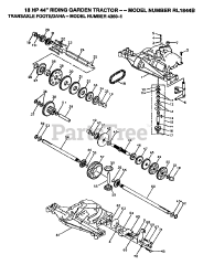 Electrolux/AYP RL 1844 B - Electrolux/AYP Lawn Tractor (1991) TRANSAXLE