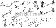 Honda GX690 TXF3 (GCBDK) - Honda Engine, Made in Japan (SN: GCBDK-1000001 - GCBDK-9999999) OTHER PARTS (FUEL PUMP) (REGULATOR RECTIFIER)