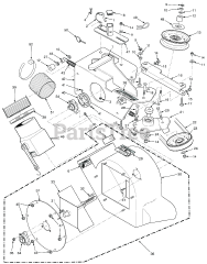 Scag GC-3B (06334) - Scag Fabric 3-Bag Grass Catcher (SN: P3500001 - P3599999) STC-61" &amp; STCII-61" BLOWER HOUSING ASSEMBLY