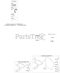 Briggs & Stratton 19G415-1169-E1 - Briggs & Stratton Horizontal Engine Alternator, Wires, Engine/Valve Gasket Sets