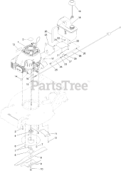 Toro 22297 - Toro 21" Heavy-Duty Recycler Walk-Behind Mower (SN: 316000001 - 316999999) (2016) Engine, Fuel-Tank and Blade Assembly