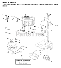Husqvarna CTH 150 XP (954170076-A) - Husqvarna Lawn Tractor (2003-01) ENGINE &amp; CUTTING EQUIPMENT