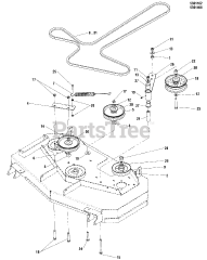 Simplicity ZT 4000 B 2648 (5900765) - Simplicity ZT 4000 Series 48" Zero-Turn Mower, 26hp Briggs & Stratton 44" &amp; 48" Mower Deck - Pulleys, Belts &amp; Idler Arm Group