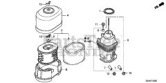 Honda EZ3500 A (EZEK) - Honda Generator, Made in Japan (SN: EZEK-1000001 - EZEK-1029999) AIR CLEANER