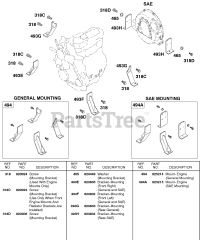 Briggs & Stratton 433447-0116-E2 - Briggs & Stratton Horizontal Engine Engine Mounting Kits