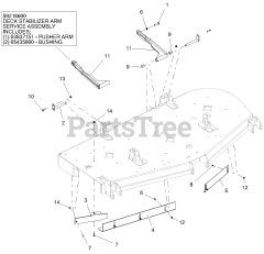 Gravely 992255 (Pro-Turn 272) - Gravely Pro-Turn 72" Zero-Turn Mower (SN: 040000 - 040999) Stabilizer Arms And Baffles - 72-Inch Deck
