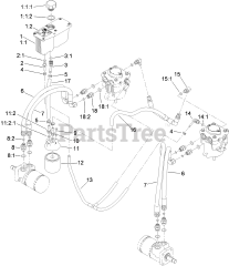 Toro 30938 - Toro 48" Walk-Behind Mower, Fixed Deck, Pistol Grip, Hydro Drive (SN: 314000001 - 314999999) (2014) HYDRAULIC SYSTEM ASSEMBLY