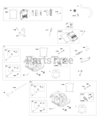 Briggs & Stratton 543277-0100-E1 - Briggs & Stratton Horizontal Engine Cylinder Heads, Rocker Covers