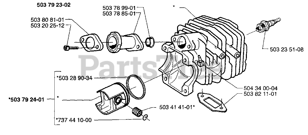 Husqvarna 335 XPT - Husqvarna Chainsaw (1997-01) Piston/Cylinder Parts