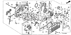 Honda BF175 AK1 XA (BAJJ) - Honda Marine Engine, Made in Japan (SN: BAJJ-1300001 - BAJJ-9999999) REMOTE CONTROL (HI-LEX) (HANDLE CAP GRAY)