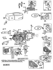 Briggs & Stratton 110902-3199-01 - Briggs & Stratton Vertical Engine Cyl,Mufflers,Piston,Oil Fill