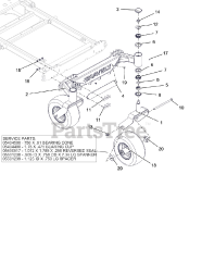 Gravely 994136 - Gravely Pro-Stance 52" Stand-On Mower, Kohler EFI Propane (SN: 000101 - 009999) Front Axle And Tire - 48" And 52"