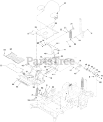 Toro 74055 TA (4000) - Toro 60" Z Master Zero-Turn Mower (SN: 415400000 - 416274271) Seat Suspension Platform Assembly