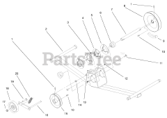 Toro 79375 - Toro 36" Tiller for 5xi Tractors (SN: 099000001 - 099999999) (1999) Jackshaft Assembly