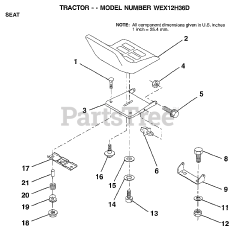 Weed Eater WEX 12H36 D - Weed Eater Lawn Tractor SEAT