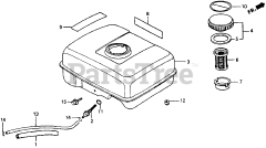 Honda WD20 X C (GX110) - Honda Water Pump, Made in Japan (SN: GX110-1000001 - GX110-9999999) FUEL TANK