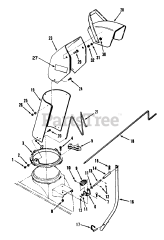 Toro 06-44SC01 - Toro 44" Two Stage Snow Thrower Attachment (SN: 010000001 - 019999999) (1991)