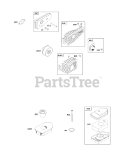 Briggs & Stratton 9B902-1652-E2 - Briggs & Stratton Vertical Engine Air Cleaner, Exhaust System