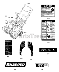 Snapper 1022EX (1697340-00) - Snapper 22" Snow Thrower, 9.5hp (2020)