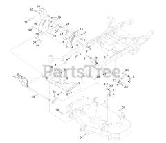 Exmark PNS651KA483 - Exmark 48" Pioneer S-Series Zero-Turn Mower, Kawasaki FR651V (SN: 314000000 - 314999999) (2014) Deck Lift Assembly