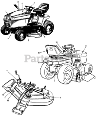 Simplicity 1692439 - Simplicity Landlord 44" Garden Tractor, 16hp Decal Group - Later Models