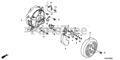 Honda EZ3500 A (EZEK) - Honda Generator, Made in Japan (SN: EZEK-1000001 - EZEK-1029999) REAR HOUSING