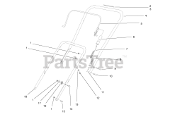 Toro 38417 (CCR 2400) - Toro Snow Thrower (SN: 089000001 - 089999999) (1998) Handle Assembly