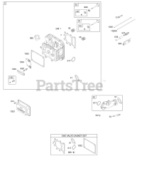 Briggs & Stratton 310777-0102-E1 - Briggs & Stratton Vertical Engine Head, Intake Manifold, Valve Gasket