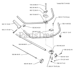 Husqvarna 322 R - Husqvarna String Trimmer (1999-03) Handle Assembly