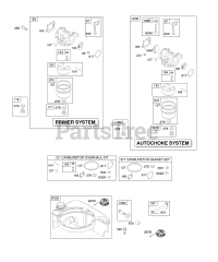 Briggs & Stratton 126K02-0835-B1 - Briggs & Stratton Vertical Engine Carburetor, Fuel Supply