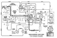 Murray 405020x51A - Murray 40" Lawn Tractor (2007) Electrical System