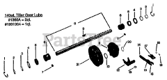 Troy-Bilt 20571 - Troy-Bilt Pony II Rear-Tine Tiller, Electric (SN: P001001 - P101750) WHEEL SHAFT ASSEMBLIES